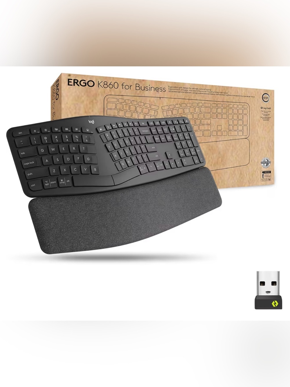 Logitech K860 for Business Split Wireless Ergonomic Keyboard